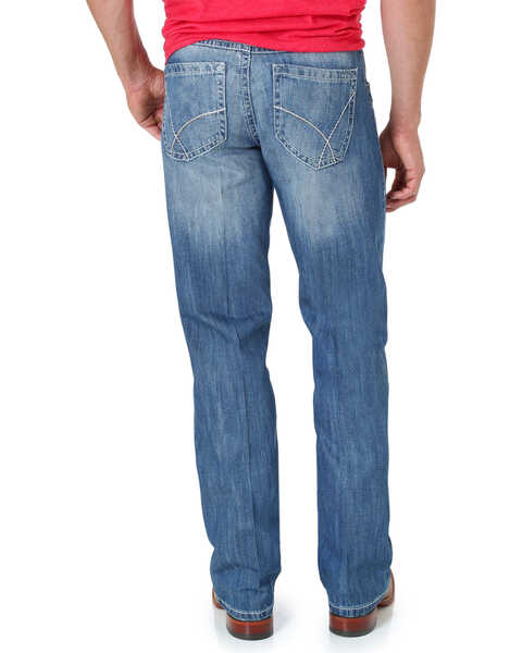 Wrangler 20X Men's No. 42 Vintage Slim Fit Bootcut Jeans, Dark Blue, hi-res
