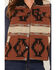 Image #3 - Shyanne Women's Timberline Reversible Southwestern Print Sherpa Lined Blanket Vest, Saddle, hi-res