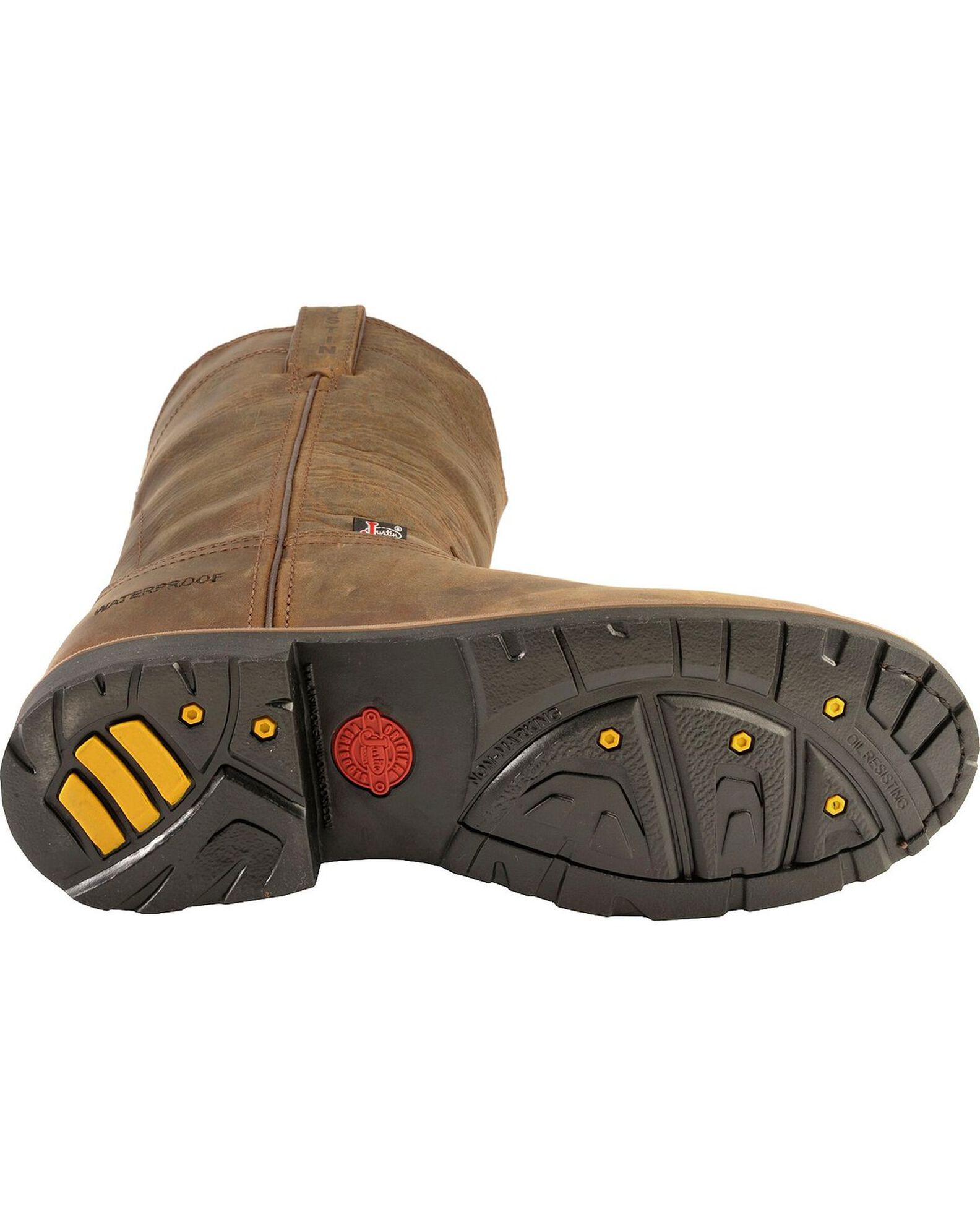 Justin Men s Drywall Waterproof Pull On Work Boots Soft Toe Boot Barn