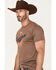 Howitzer Men's Freedom Beer Graphic T-Shirt , Brown, hi-res