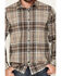 Image #3 - Brothers and Sons Men's Marrow Plaid Print Long Sleeve Button-Down Western Shirt, Light Grey, hi-res