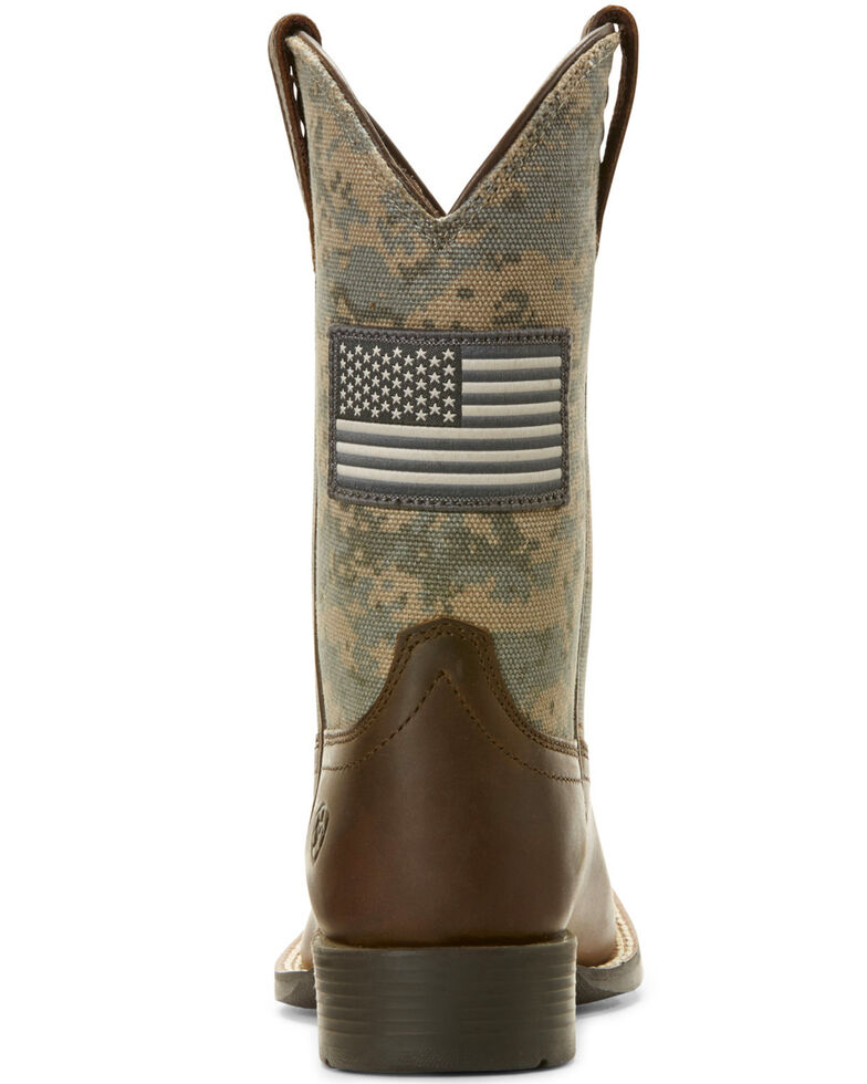 Ariat Kid's Youth Patriot American Flag Western Boots - Wide Square Toe