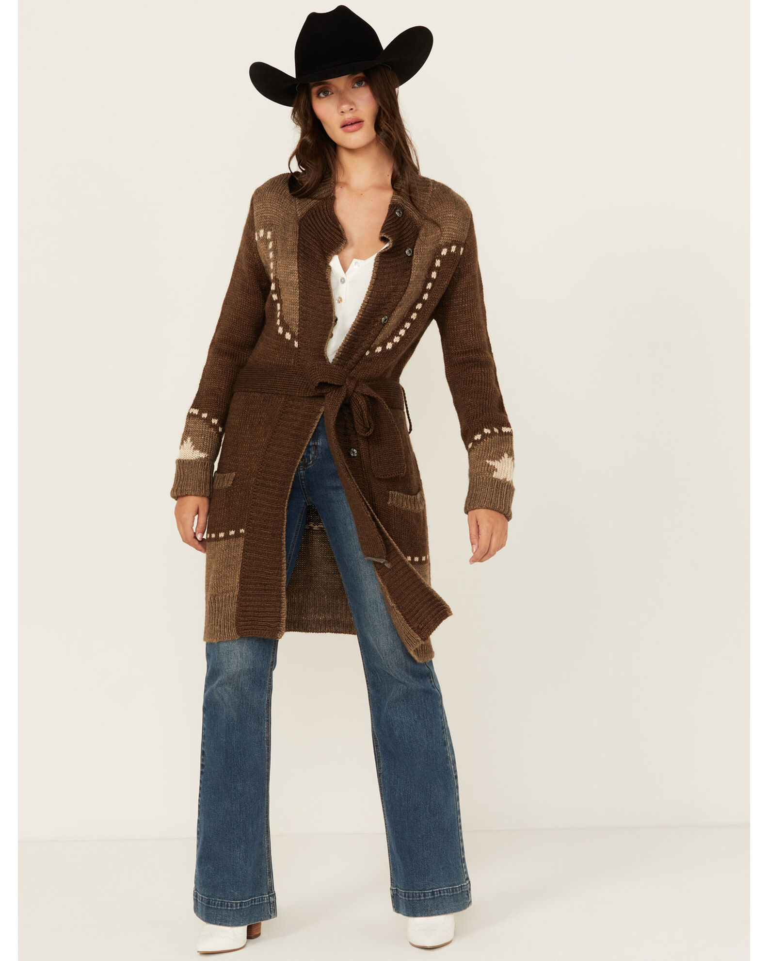 Product Name Stetson Women s Retro Long Sleeve Snap Cardigan