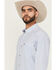 Image #2 - Ariat Men's Dayne Mini Striped Long Sleeve Western Shirt, Blue, hi-res