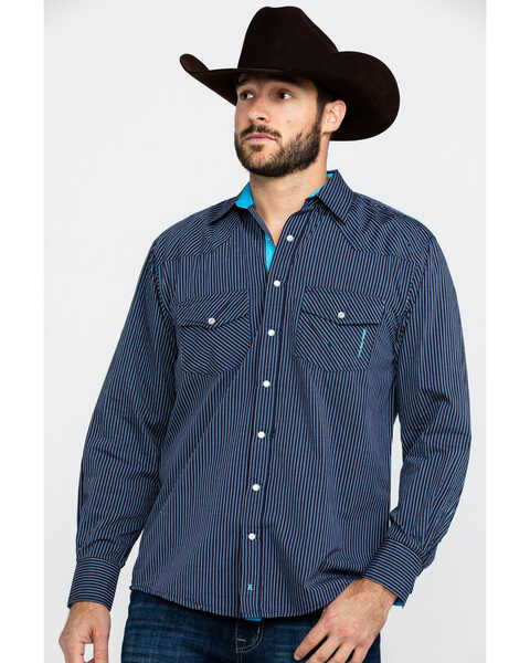 Image #1 - Resistol Men's Windsong Striped Long Sleeve Western Shirt , , hi-res