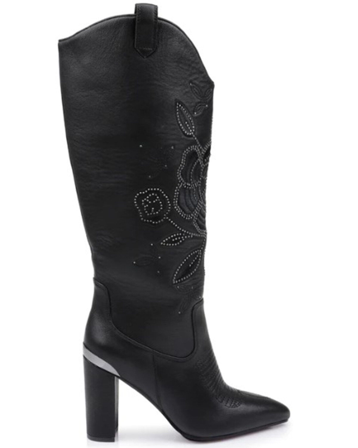 Image #2 - DanielXDiamond Women's Acadia Embroidered Western Boots - Snip Toe, Black, hi-res
