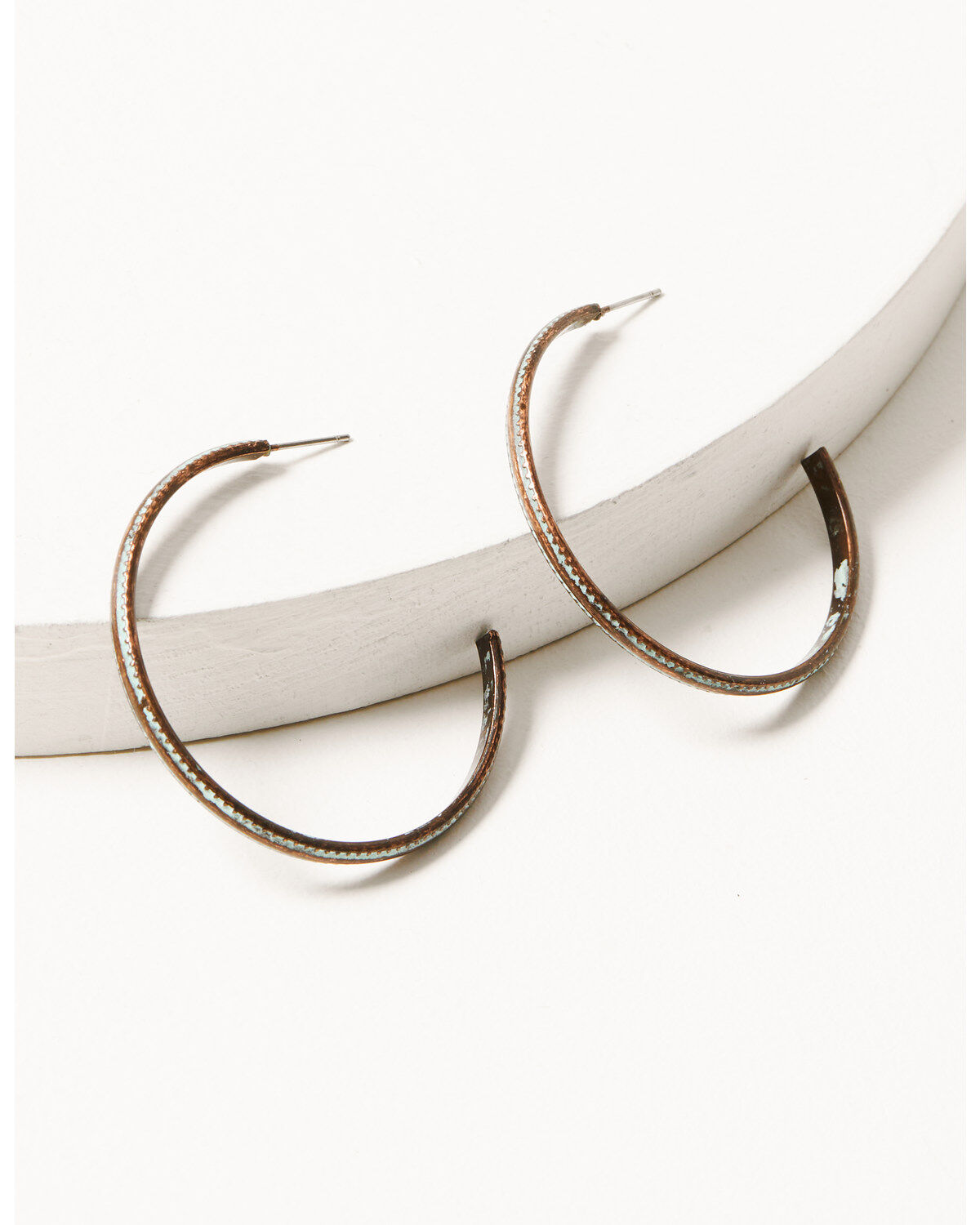 Image #4 - Shyanne Women's Bronze & Turquoise Hoop Earrings Set, Rust Copper, hi-res