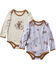Image #1 - Carhartt Infant Girls' Farm Print Long Sleeve Onesie Set - 2 :Piece, Multi, hi-res