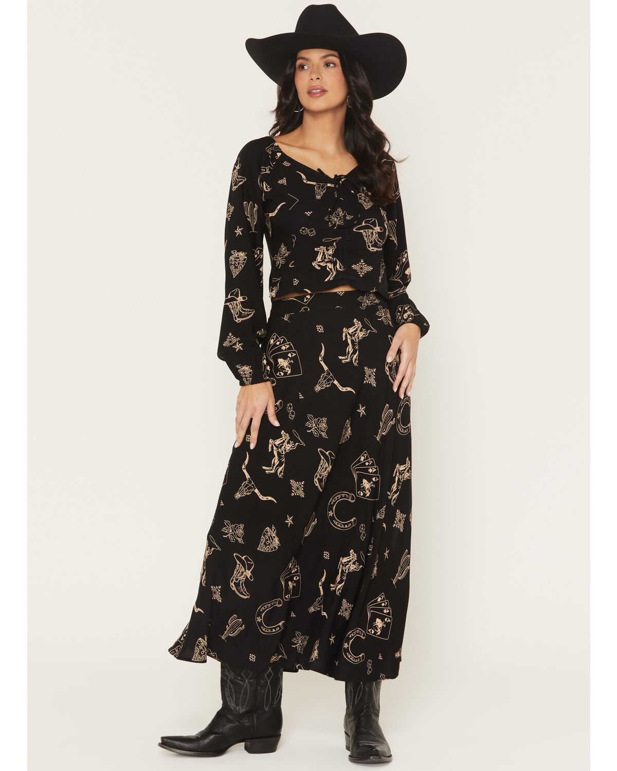 Idyllwind Women's Lutie Conversational Print Midi Skirt