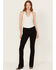 Image #3 - Miss Me Women's Mid Rise Border Stitch Bootcut Stretch Denim Jeans, , hi-res