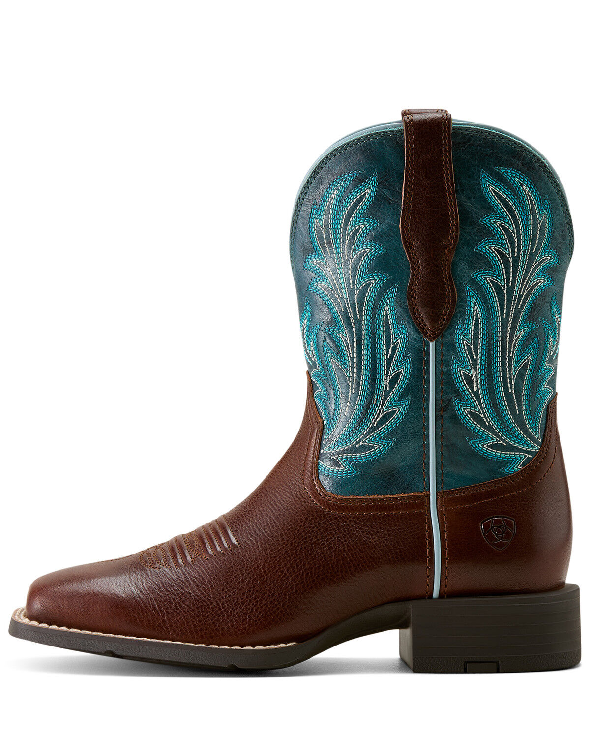 Image #2 - Ariat Women's Round Up Filly Performance Western Boots - Broad Square Toe, Blue, hi-res