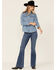 Idyllwind Women's Medium Wash Signature Turquoise Snap Button Western Shirt, Medium Wash, hi-res
