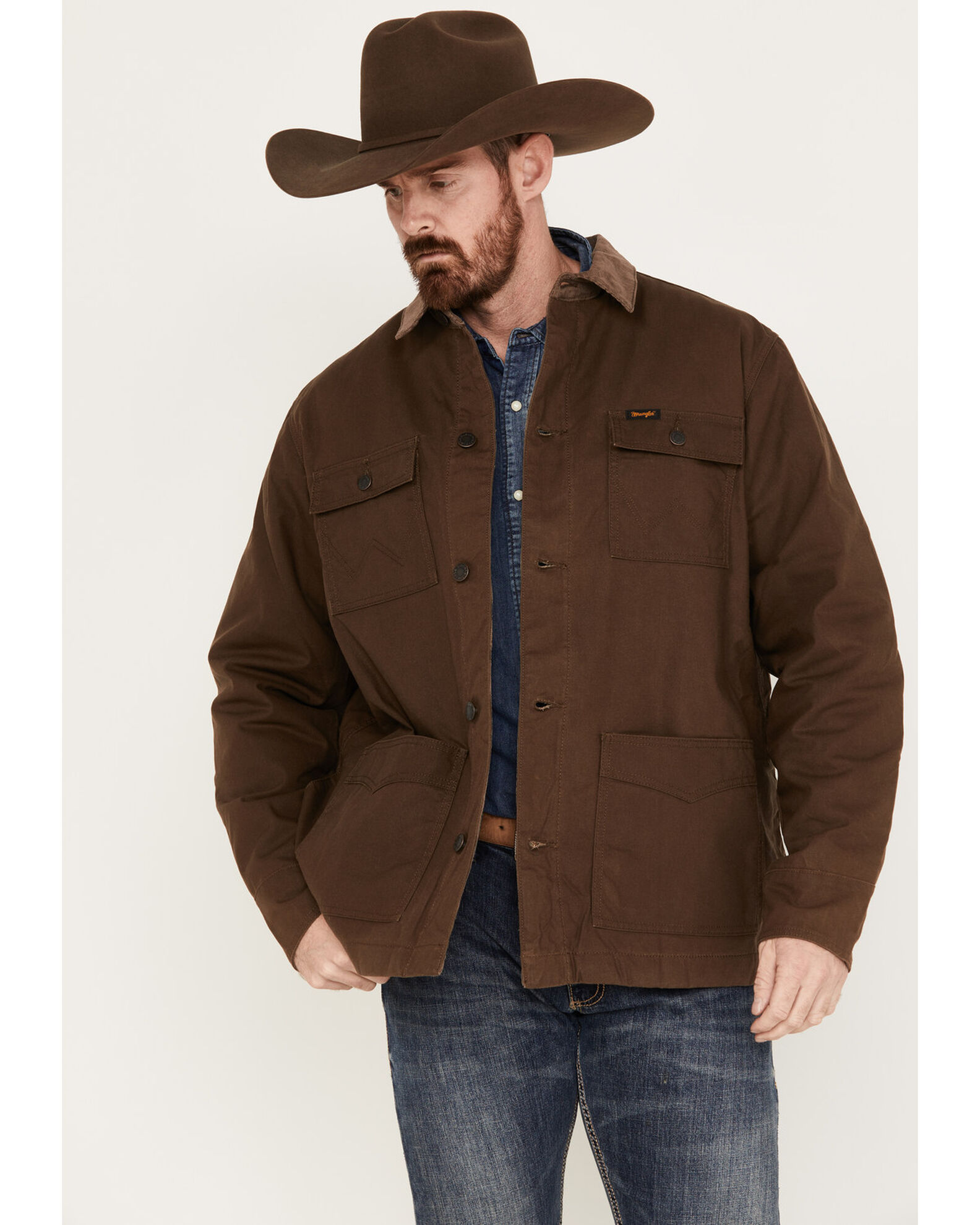 Wrangler Men s Quilted Flannel Lined Western Barn Coat Pueblo Mall