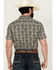 Image #4 - Gibson Men's Queen of Spades Medallion Print Short Sleeve Button-Down Western Shirt, Tan, hi-res