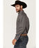 Image #2 - Rough Stock by Panhandle Men's Geo Print Long Sleeve Button-Down Stretch Western Shirt, Brown, hi-res
