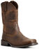 Image #1 - Ariat Men’s Rambler Patriot Distressed Western Performance Boots – Square Toe, Distressed Brown, hi-res