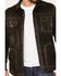 Image #3 - Scully Men's Serape Lined Leather Jacket, Chocolate, hi-res