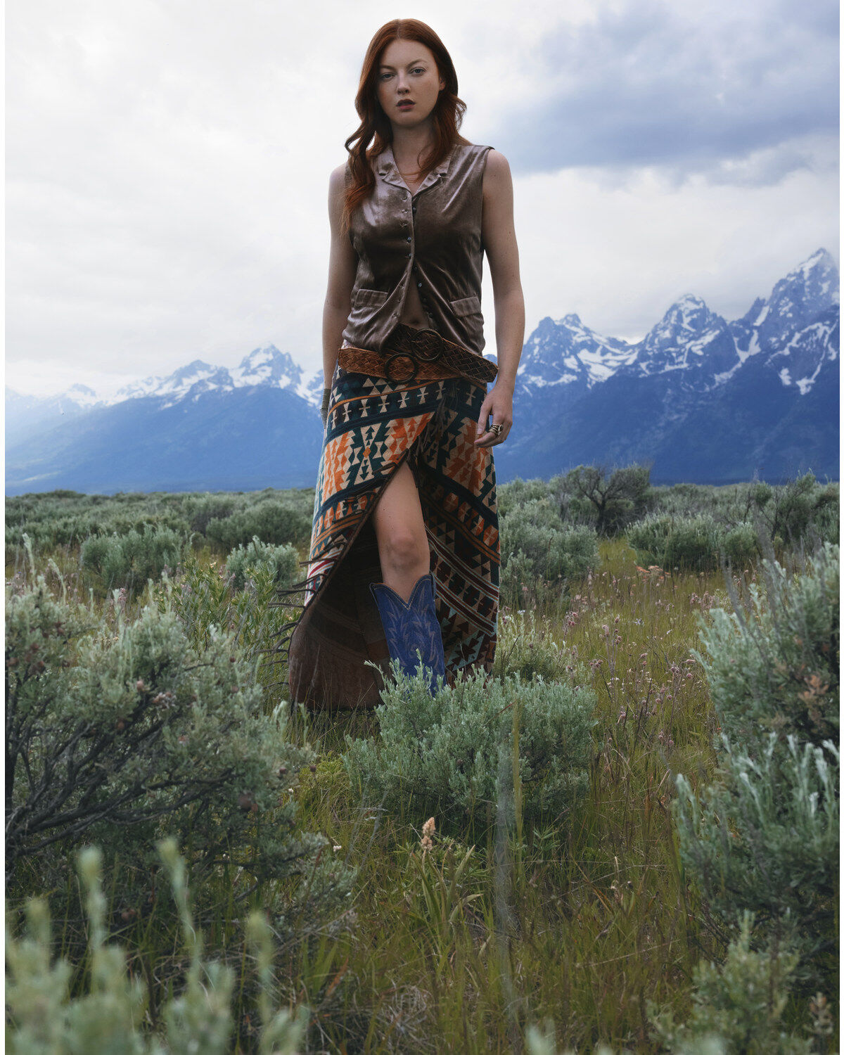 Image #1 - Tasha Polizzi Women's Washed Velvet Larkin Vest, Taupe, hi-res