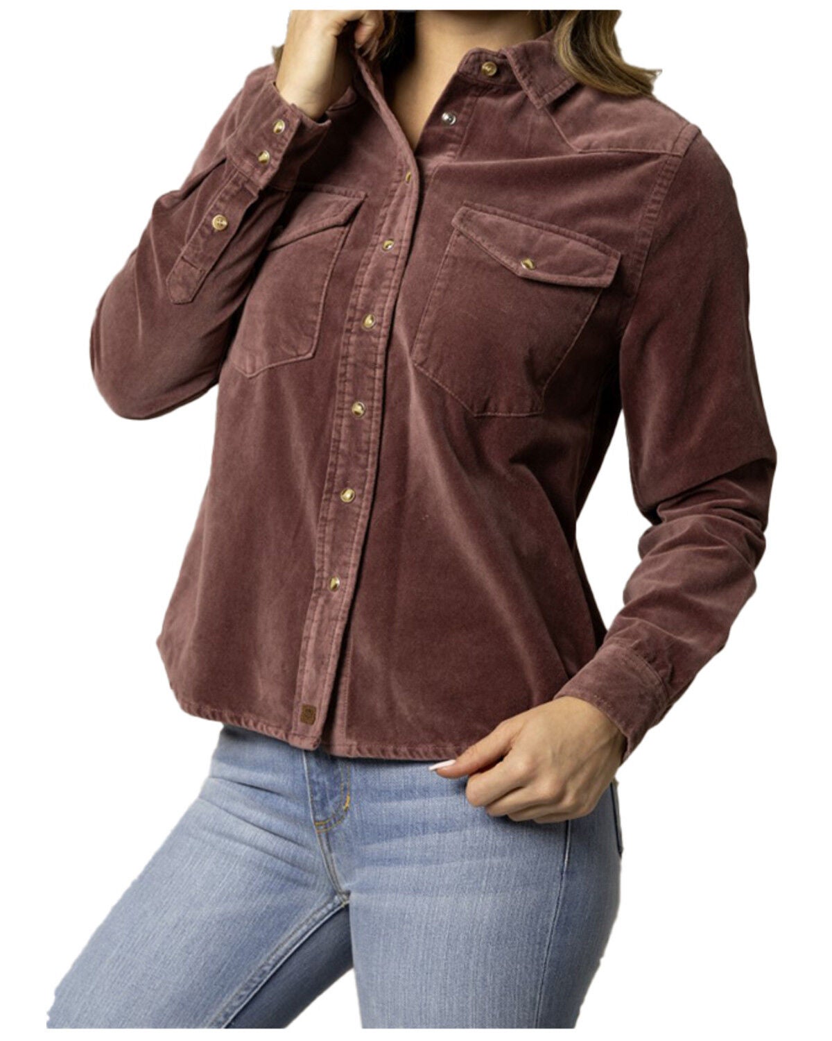 Kimes Ranch Women's Bonnie Relaxed Fit Long Sleeve Snap Western Shirt, Purple, hi-res