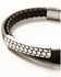 Image #2 - Cody James Men's Adjustable Leather Bracelet, Black, hi-res