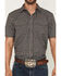 Image #3 - RANK 45&reg; Men's Diamond Geo Print Short Sleeve Snap Performance Shirt, Brown, hi-res