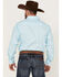 Panhandle Men's Cross Geo Print Long Sleeve Snap Western Shirt , Light Blue, hi-res