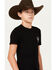 Image #2 - Ariat Boys' Cactus Flag Short Sleeve Graphic T-Shirt, Black, hi-res