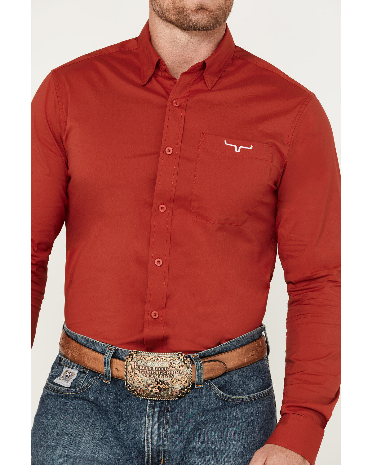 Kimes Ranch Men's Solid Long Sleeve Button Down Western Shirt