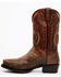 Dan Post Men's Exotic Water Snake Western Boots - Square toe , Chocolate, hi-res