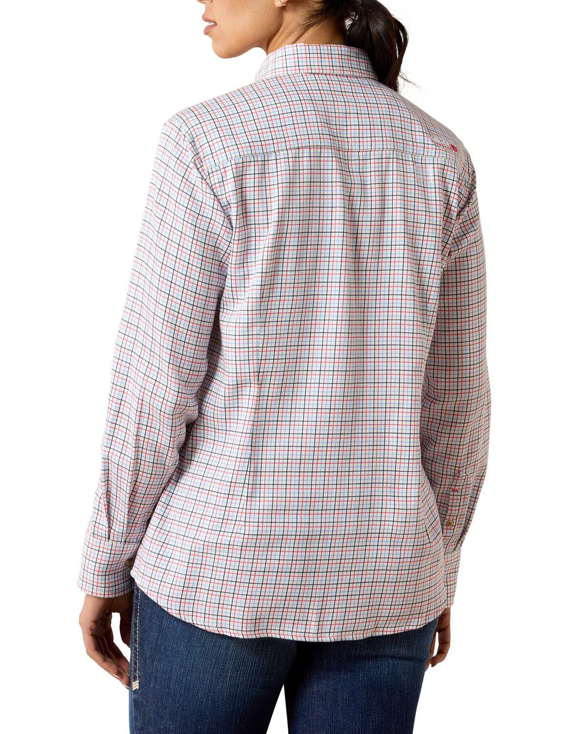 Image #2 - Ariat Women's FR Gauge Plaid Print Long Sleeve Button-Down Work Shirt, Multi, hi-res