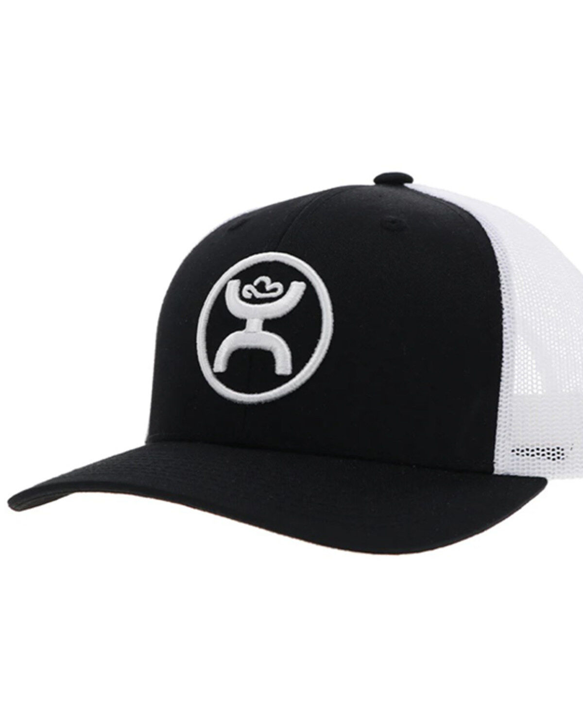 Image #1 - Hooey Men's O-Classic Trucker Cap, Black/white, hi-res
