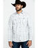 Image #1 - Moonshine Spirit Men's Tiki Torch Striped Dobby Print Long Sleeve Western Shirt , Grey, hi-res