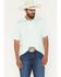 Image #1 - Cinch Men's ArenaFlex Solid Performance Polo, Aqua, hi-res