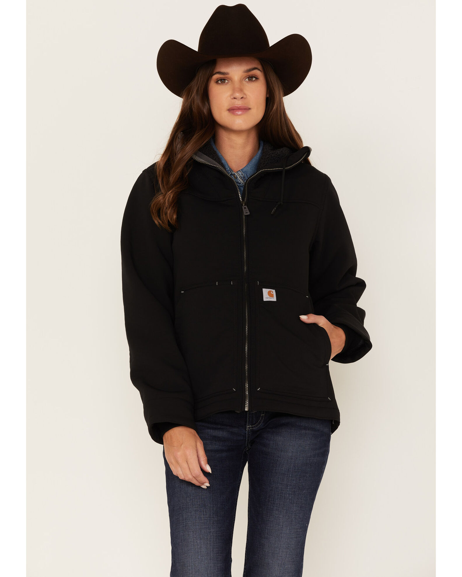 Carhartt Women's Super Dux Relaxed Fit Zip-Front Sherpa-Lined Work