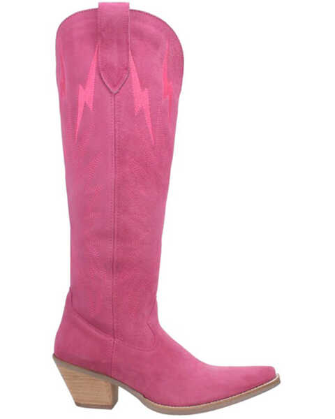 Image #2 - Dingo Women's Thunder Road Western Performance Boots - Pointed Toe, Fuchsia, hi-res