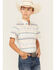 Image #1 - Ariat Boys' Sandshell Southwestern Striped Short Sleeve Button-Down Western Shirt, , hi-res