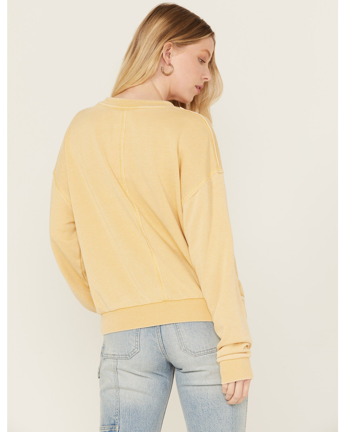 Image #4 - Ariat Women's Steer Head Pullover Sweatshirt, Yellow, hi-res