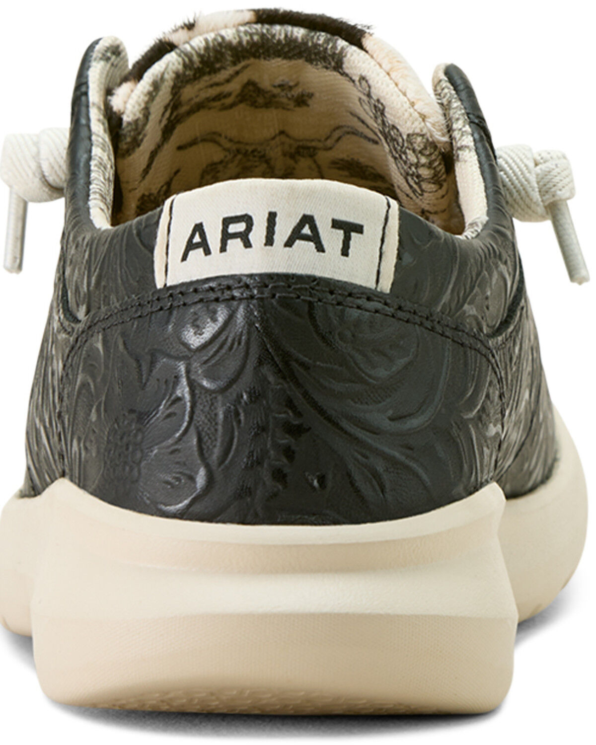 Image #5 - Ariat Women's Hair-On Tooled Hilo Casual Shoes - Moc Toe, Black, hi-res