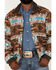 Rock & Roll Denim Men's Southwestern Print Zip Bomber Jacket, Brown, hi-res