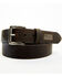 Image #2 - Hawx Men's Flag Tip Casual Leather Belt, Brown, hi-res