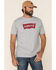 Levi's Men's Mattias Heather Gray Batwing Logo Graphic T-Shirt, Heather Grey, hi-res