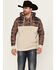 Image #1 - Hooey Men's Jimmy Southwestern Block Hooded Pullover, Cream, hi-res