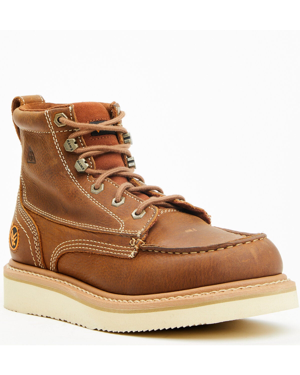 Hawx Men's 6" Grade Moc Work Boots - Soft Toe, Tan, hi-res