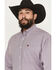 Image #2 - Cinch Men's Checkered Long Sleeve Button-Down Western Shirt, Light Purple, hi-res