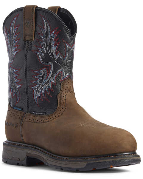 Image #1 - Ariat Men's Waterproof Workhog Western Work Boots - Composite Toe, , hi-res