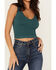 Image #3 - Free People Women's Solid Rib Brami Top, Forest Green, hi-res