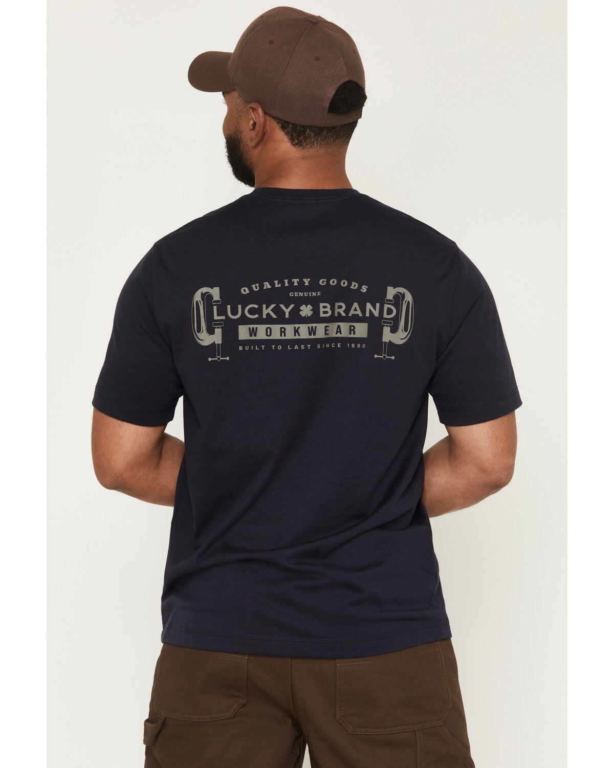 Lucky Brand Workwear Men's Vicegrip Tool Graphic Short Sleeve Graphic T-Shirt, Navy, hi-res