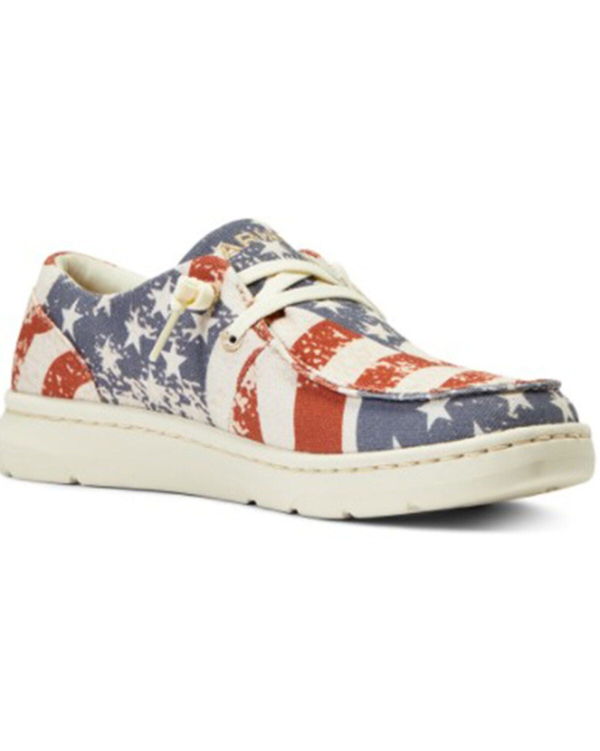 Ariat Women's Distressed Flag Print Hilo Flx Foam Slip-On Casual Shoe, Multi, hi-res