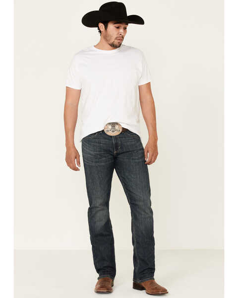 Wrangler 20X Men's Bonnet Stretch Low-Rise Slim Fit Straight Jeans - Long, Blue, hi-res
