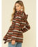 Image #2 - Cripple Creek Women's Orange Striped Blanket Wrap Jacket , , hi-res